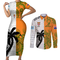 fiji-and-australia-rugby-couples-matching-short-sleeve-bodycon-dress-and-long-sleeve-button-shirts-2023-world-cup-aboriginal-mix-tapa-pattern