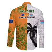 Fiji And Australia Rugby Family Matching Puletasi Dress and Hawaiian Shirt 2023 World Cup Aboriginal Mix Tapa Pattern LT14 - Polynesian Pride