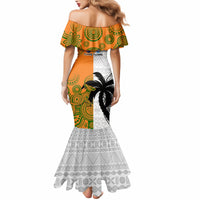 Fiji And Australia Rugby Mermaid Dress 2023 World Cup Aboriginal Mix Tapa Pattern LT14 - Polynesian Pride
