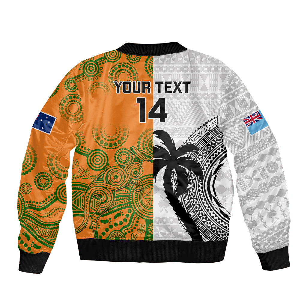 custom-fiji-and-australia-rugby-sleeve-zip-bomber-jacket-2023-world-cup-aboriginal-mix-tapa-pattern