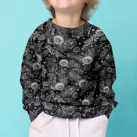 Hawaii Christmas Kid Ugly Christmas Sweater Tropical Style With Coat Of Arms LT14 - Polynesian Pride