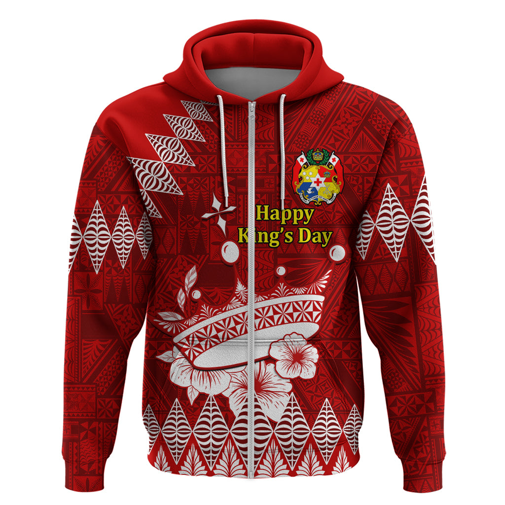 Personalised Tonga King Tupou I Day Hoodie Tongan Ngatu Pattern With Crown LT14 - Polynesian Pride