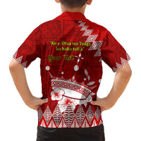 Personalised Tonga King Tupou I Day Kid Hawaiian Shirt Tongan Ngatu Pattern With Crown LT14 - Polynesian Pride