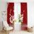 Tonga King Tupou I Day Window Curtain Tongan Ngatu Pattern With Crown LT14 - Polynesian Pride