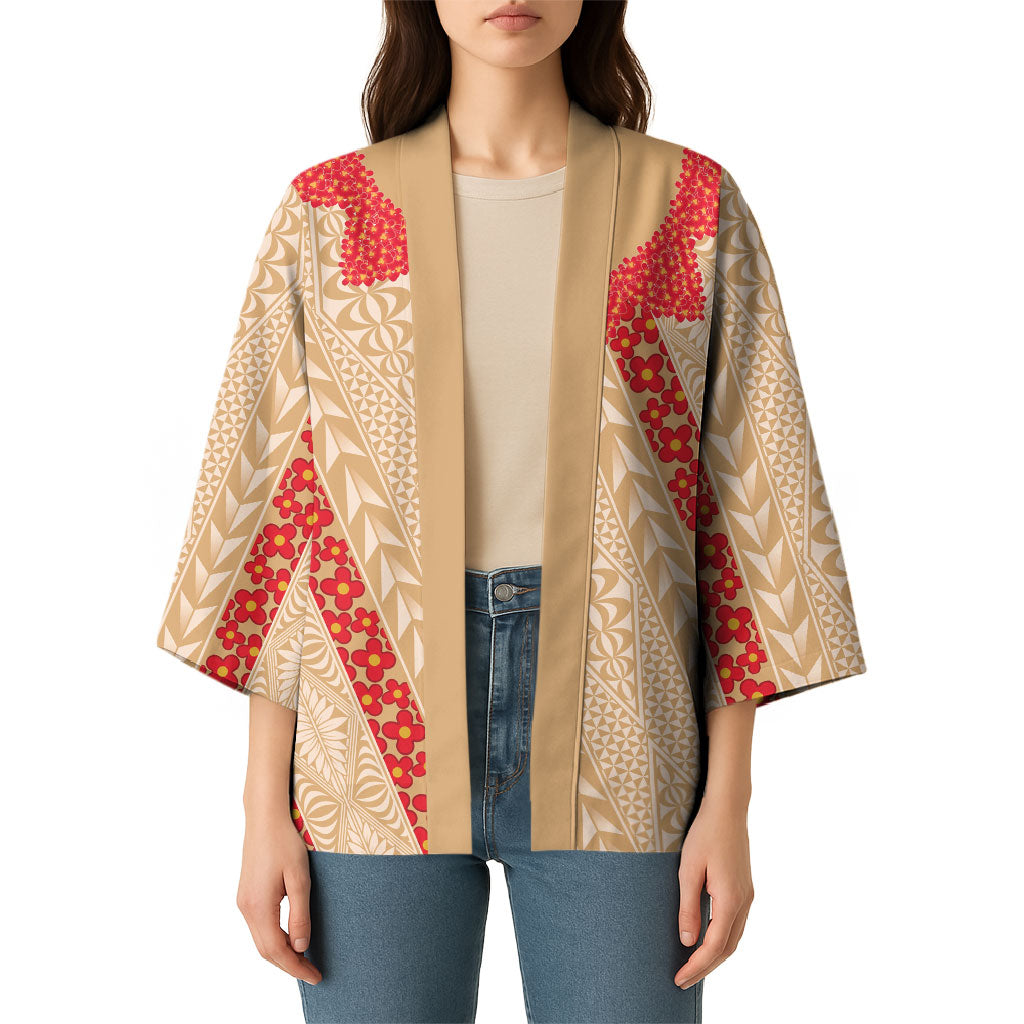 Malo e Lelei Tonga Kimono Heilala Lei Tongan Ngatu Pattern LT14 - Polynesian Pride