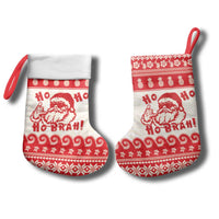 Red Mele Kalikimaka Hawaii Christmas Stocking Funny Ho Ho Ho Santa Shaka - Polynesian Pride