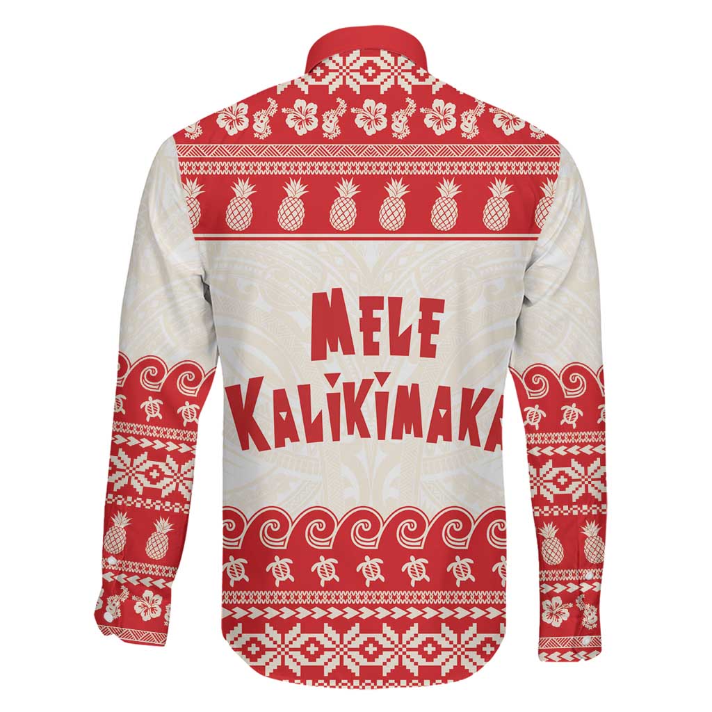 Red Mele Kalikimaka Hawaii Family Matching Off Shoulder Short Dress and Hawaiian Shirt Funny Ho Ho Ho Santa Shaka LT14 - Polynesian Pride