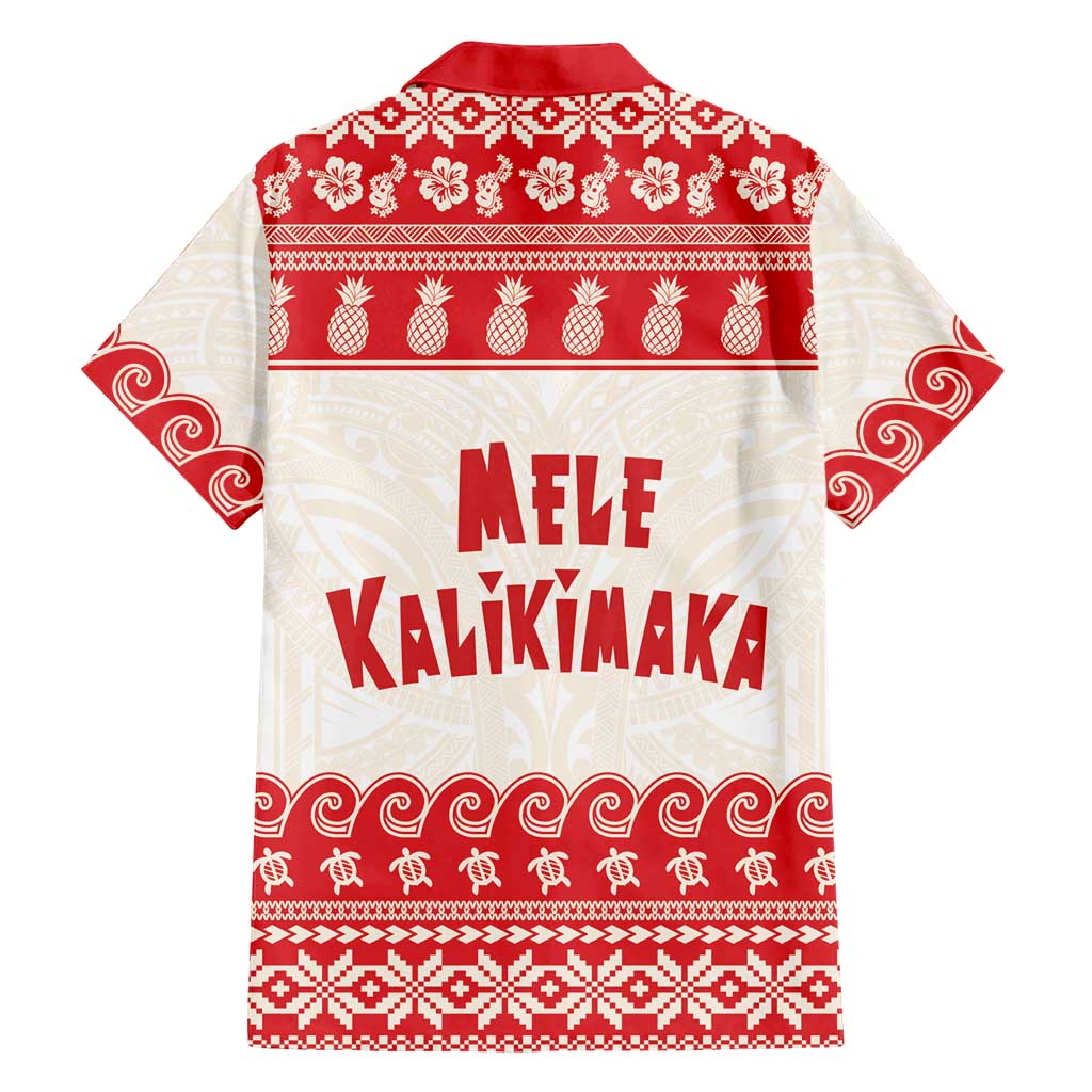 Red Mele Kalikimaka Hawaii Family Matching Summer Maxi Dress and Hawaiian Shirt Funny Ho Ho Ho Santa Shaka LT14 - Polynesian Pride