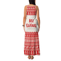 Red Mele Kalikimaka Hawaii Family Matching Tank Maxi Dress and Hawaiian Shirt Funny Ho Ho Ho Santa Shaka - Polynesian Pride
