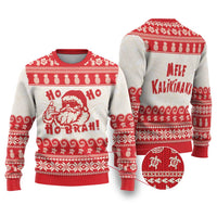 Red Mele Kalikimaka Hawaii Ugly Christmas Sweater Funny Ho Ho Ho Santa Shaka - Polynesian Pride