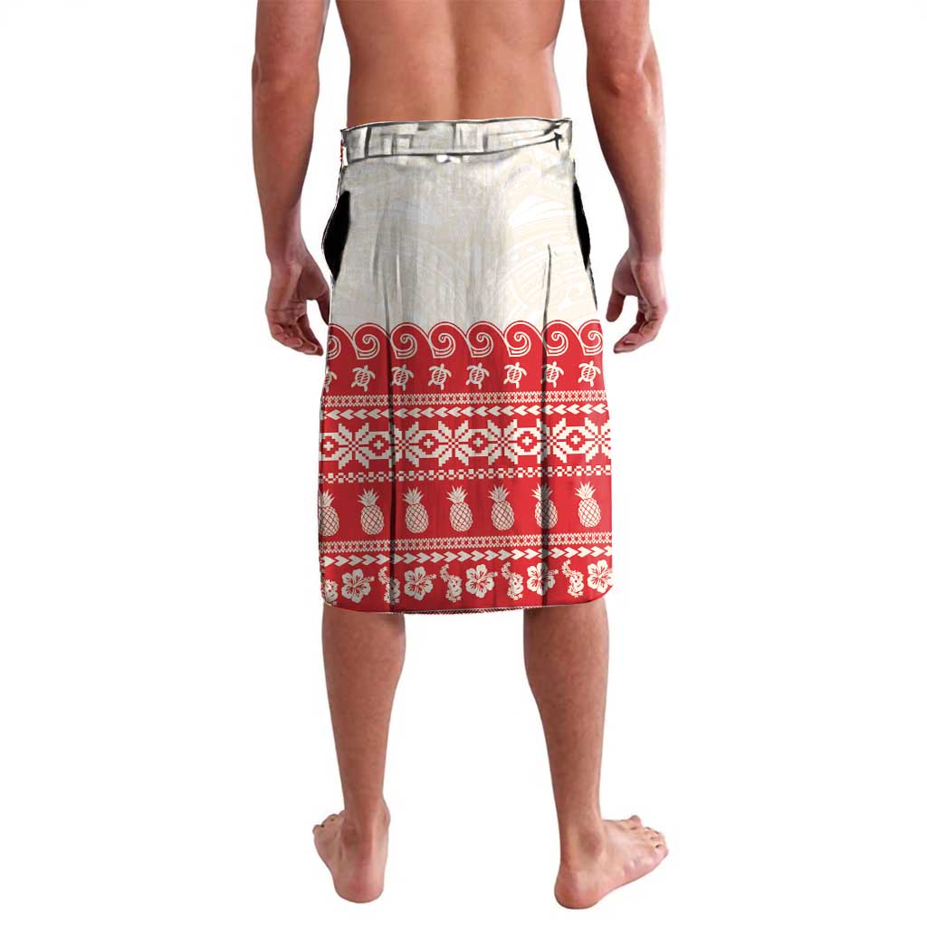 Red Mele Kalikimaka Hawaii Lavalava Funny Ho Ho Ho Santa Shaka - Polynesian Pride