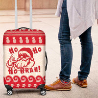 Red Mele Kalikimaka Hawaii Luggage Cover Funny Ho Ho Ho Santa Shaka LT14 Red - Polynesian Pride