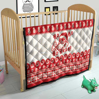 Red Mele Kalikimaka Hawaii Quilt Funny Ho Ho Ho Santa Shaka - Polynesian Pride