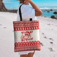 Red Mele Kalikimaka Hawaii Tote Bag Funny Ho Ho Ho Santa Shaka - Polynesian Pride