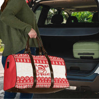 Red Mele Kalikimaka Hawaii Travel Bag Funny Ho Ho Ho Santa Shaka - Polynesian Pride