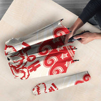 Red Mele Kalikimaka Hawaii Umbrella Funny Ho Ho Ho Santa Shaka - Polynesian Pride