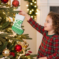 Green Mele Kalikimaka Hawaii Christmas Stocking Funny Ho Ho Ho Santa Shaka - Polynesian Pride