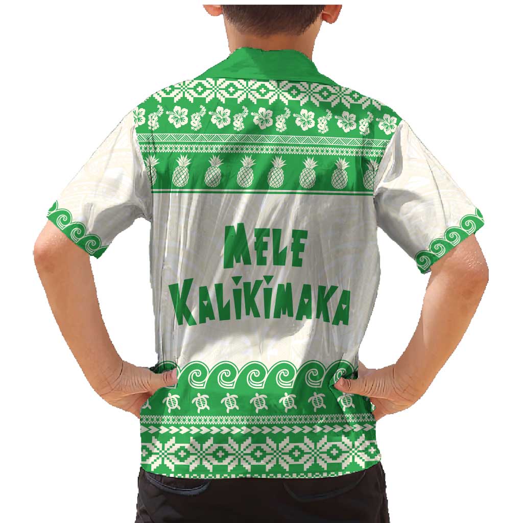 Green Mele Kalikimaka Hawaii Family Matching Mermaid Dress and Hawaiian Shirt Funny Ho Ho Ho Santa Shaka - Polynesian Pride