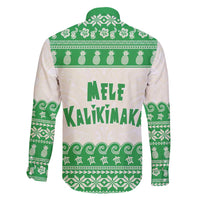 Green Mele Kalikimaka Hawaii Family Matching Summer Maxi Dress and Hawaiian Shirt Funny Ho Ho Ho Santa Shaka - Polynesian Pride