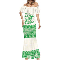 Green Mele Kalikimaka Hawaii Mermaid Dress Funny Ho Ho Ho Santa Shaka - Polynesian Pride