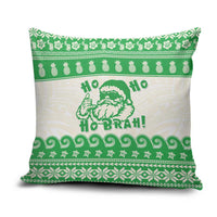 Green Mele Kalikimaka Hawaii Pillow Cover Funny Ho Ho Ho Santa Shaka - Polynesian Pride
