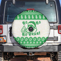Green Mele Kalikimaka Hawaii Spare Tire Cover Funny Ho Ho Ho Santa Shaka LT14 Green - Polynesian Pride
