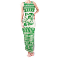 Green Mele Kalikimaka Hawaii Tank Maxi Dress Funny Ho Ho Ho Santa Shaka LT14 Women Green - Polynesian Pride