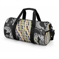 Black Palaka Hawaii Leis Duffle Bag Hawaiian-plaid Elegant Tropical Vibes