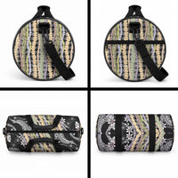 Black Palaka Hawaii Leis Duffle Bag Hawaiian-plaid Elegant Tropical Vibes