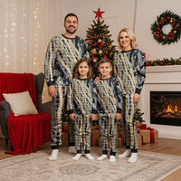 Black Palaka Hawaii Leis Christmas Pajama Set Hawaiian-plaid Elegant Tropical Vibes - Polynesian Pride