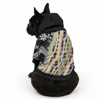 Black Palaka Hawaii Leis Pet Hoodie Hawaiian-plaid Elegant Tropical Vibes