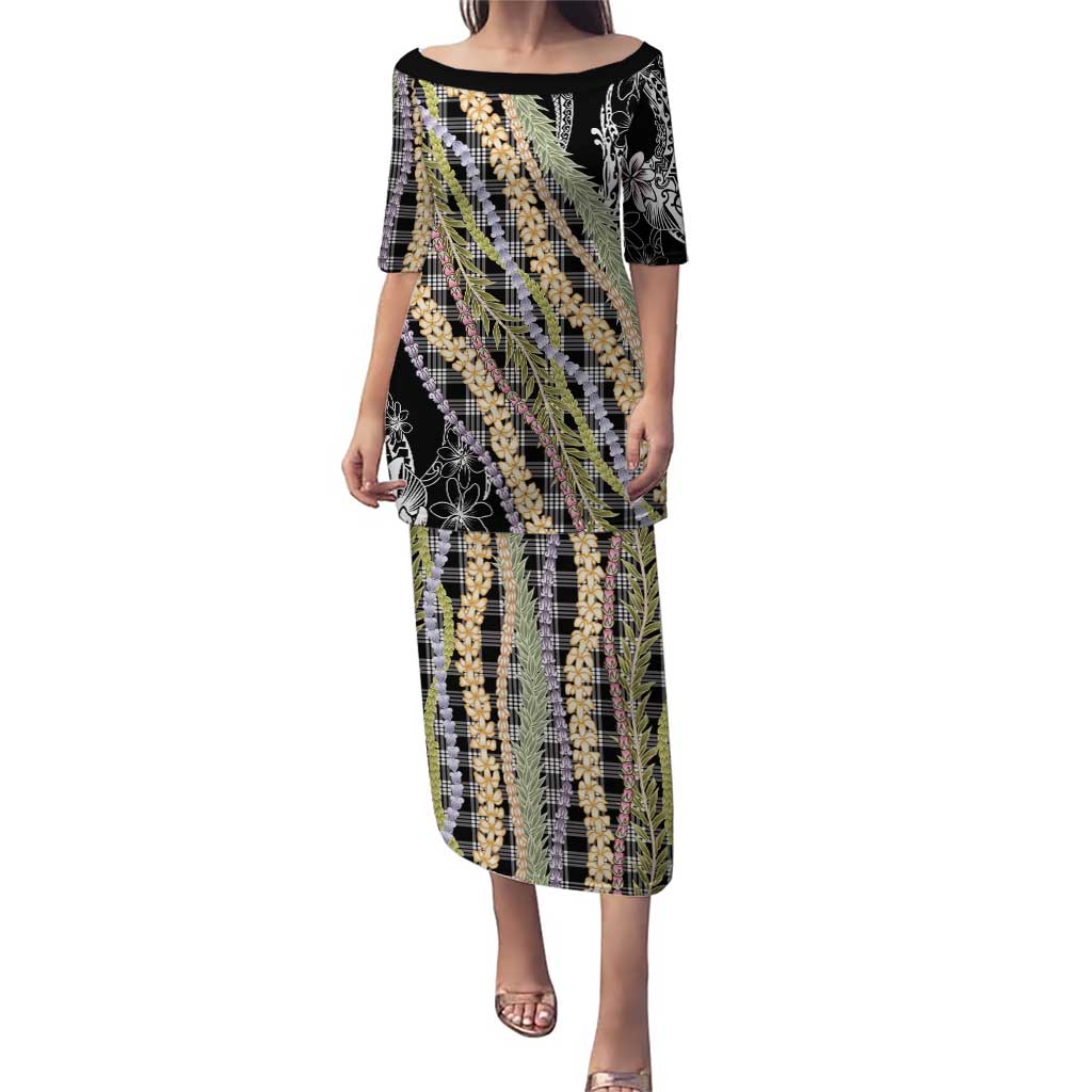 Black Palaka Hawaii Leis Puletasi Hawaiian-plaid Elegant Tropical Vibes - Polynesian Pride