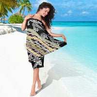 Black Palaka Hawaii Leis Sarong Hawaiian-plaid Elegant Tropical Vibes - Polynesian Pride