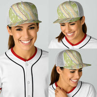 Green Palaka Hawaii Leis Baseball Net Cap Hawaiian-plaid Elegant Tropical Vibes - Polynesian Pride