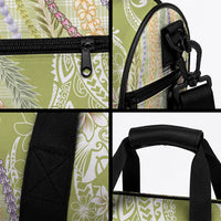 Green Palaka Hawaii Leis Duffle Bag Hawaiian-plaid Elegant Tropical Vibes