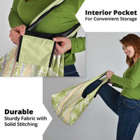 Green Palaka Hawaii Leis Grocery Bag Hawaiian-plaid Elegant Tropical Vibes - Polynesian Pride