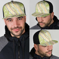 Green Palaka Hawaii Leis Mesh Trucker Cap Hawaiian-plaid Elegant Tropical Vibes - Polynesian Pride