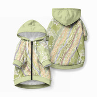 Green Palaka Hawaii Leis Pet Hoodie Hawaiian-plaid Elegant Tropical Vibes