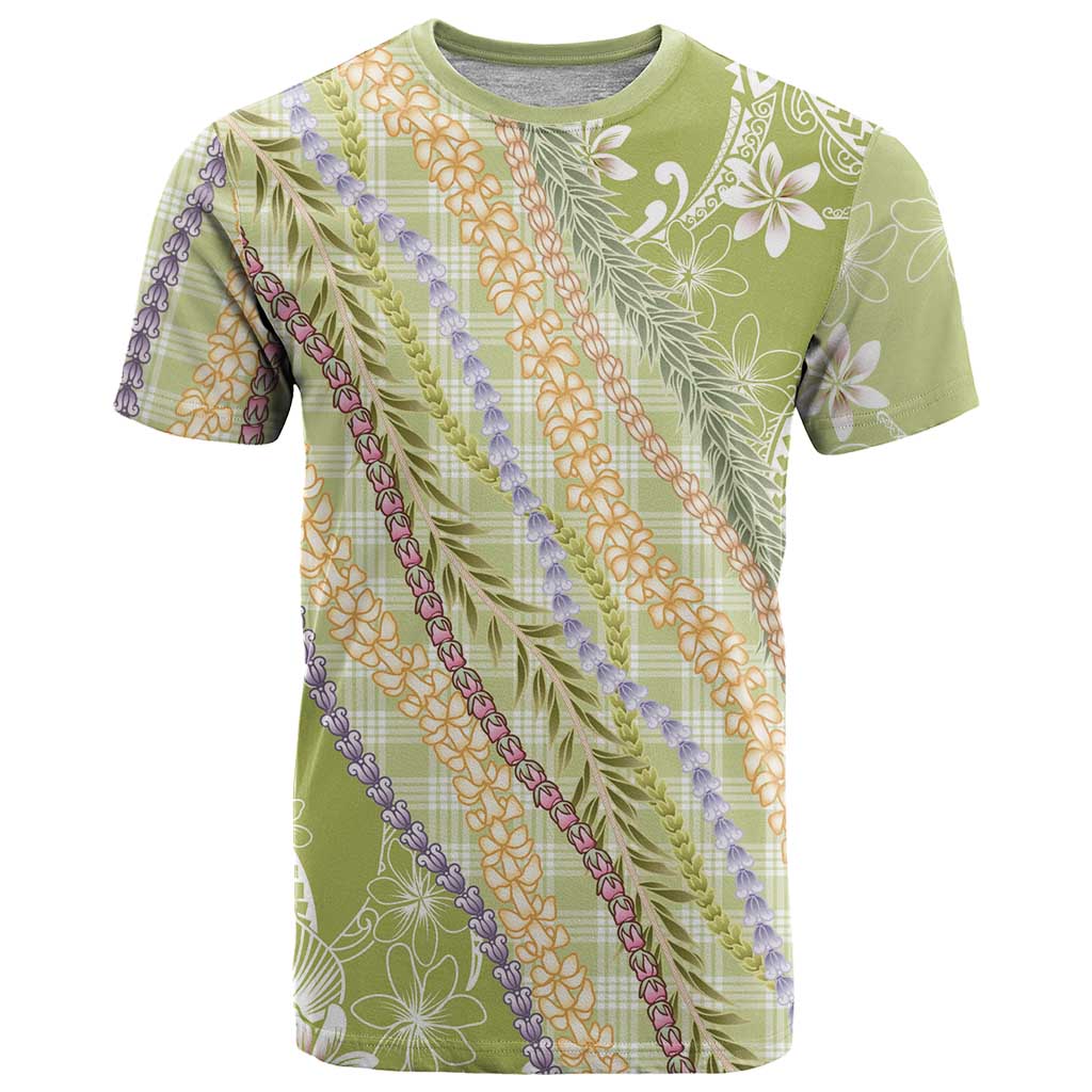 Green Palaka Hawaii Leis T Shirt Hawaiian-plaid Elegant Tropical Vibes - Polynesian Pride