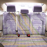 Purple Palaka Hawaii Leis Back Car Seat Cover Hawaiian-plaid Elegant Tropical Vibes - Polynesian Pride