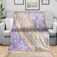 Purple Palaka Hawaii Leis Blanket Hawaiian-plaid Elegant Tropical Vibes - Polynesian Pride