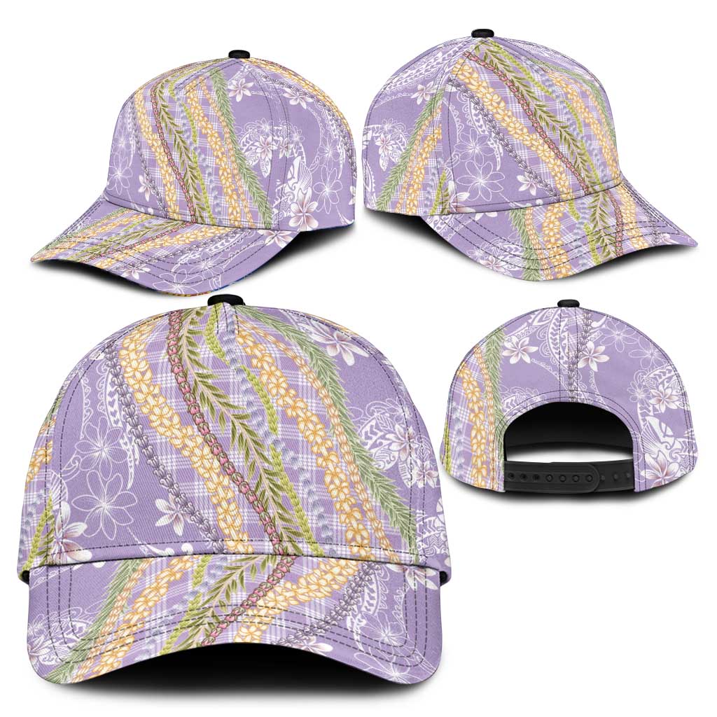 Purple Palaka Hawaii Leis Classic Cap Hawaiian-plaid Elegant Tropical Vibes - Polynesian Pride