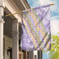 Purple Palaka Hawaii Leis Garden Flag Hawaiian-plaid Elegant Tropical Vibes - Polynesian Pride