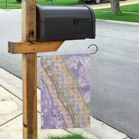 Purple Palaka Hawaii Leis Garden Flag Hawaiian-plaid Elegant Tropical Vibes - Polynesian Pride