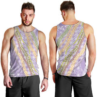 Purple Palaka Hawaii Leis Men Tank Top Hawaiian-plaid Elegant Tropical Vibes - Polynesian Pride