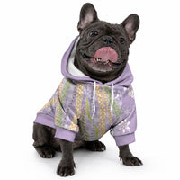 Purple Palaka Hawaii Leis Pet Hoodie Hawaiian-plaid Elegant Tropical Vibes