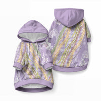 Purple Palaka Hawaii Leis Pet Hoodie Hawaiian-plaid Elegant Tropical Vibes