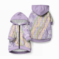 Purple Palaka Hawaii Leis Pet Hoodie Hawaiian-plaid Elegant Tropical Vibes