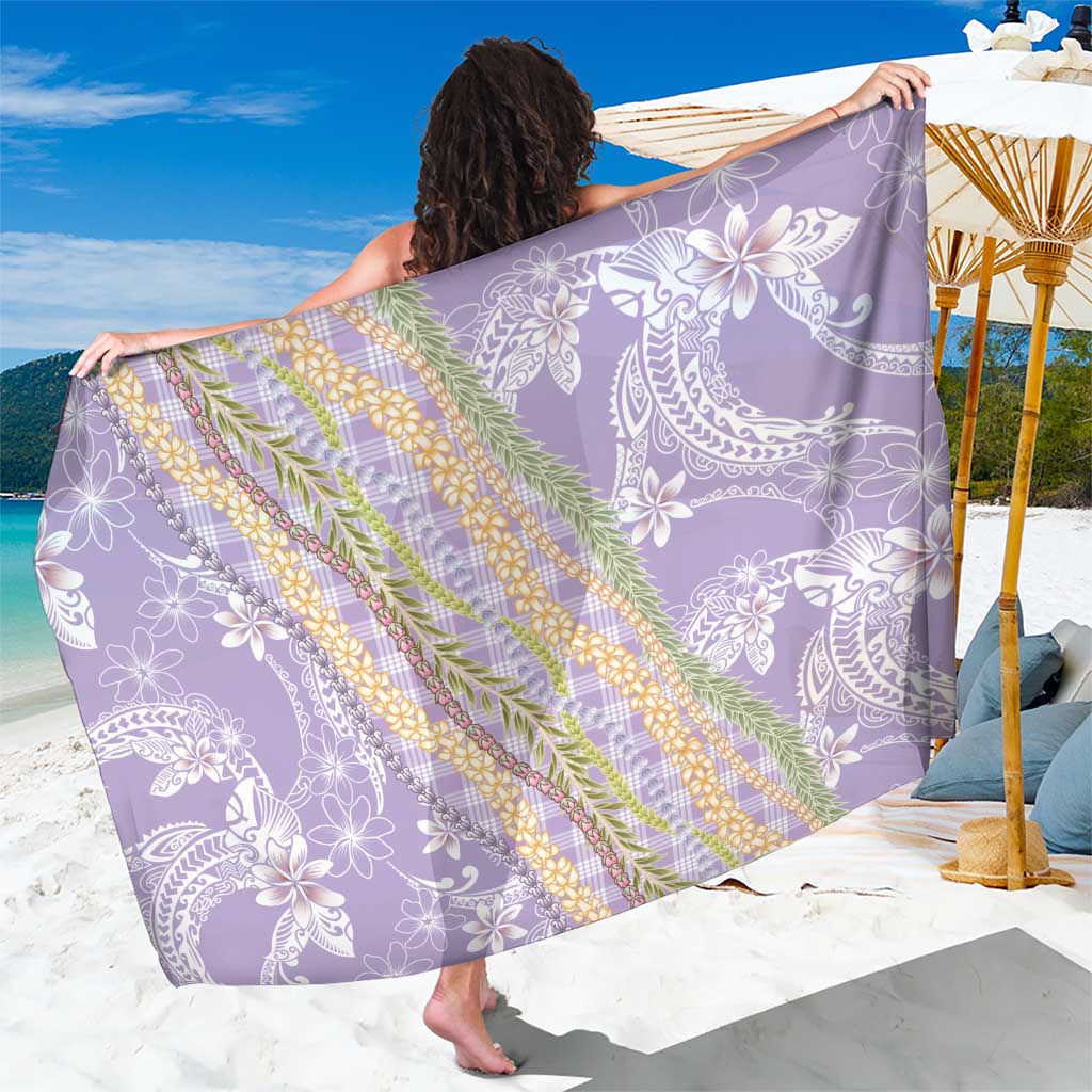Purple Palaka Hawaii Leis Sarong Hawaiian-plaid Elegant Tropical Vibes - Polynesian Pride