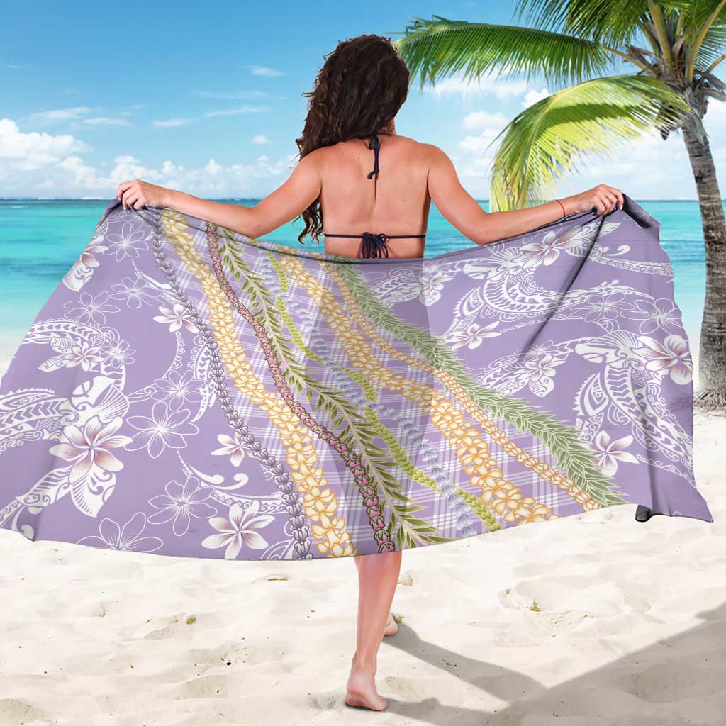 Purple Palaka Hawaii Leis Sarong Hawaiian-plaid Elegant Tropical Vibes - Polynesian Pride